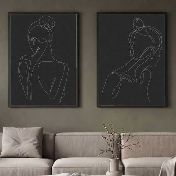 Set of 2 Midnight Silhouettes