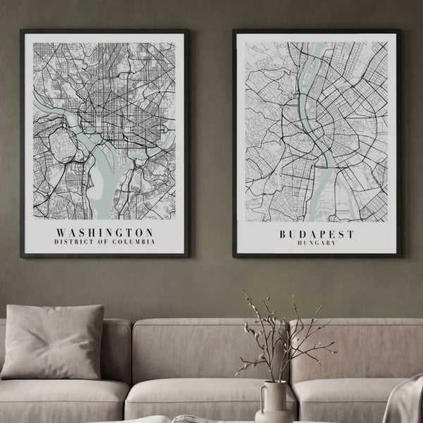 Set of 2 Minted Metropolis