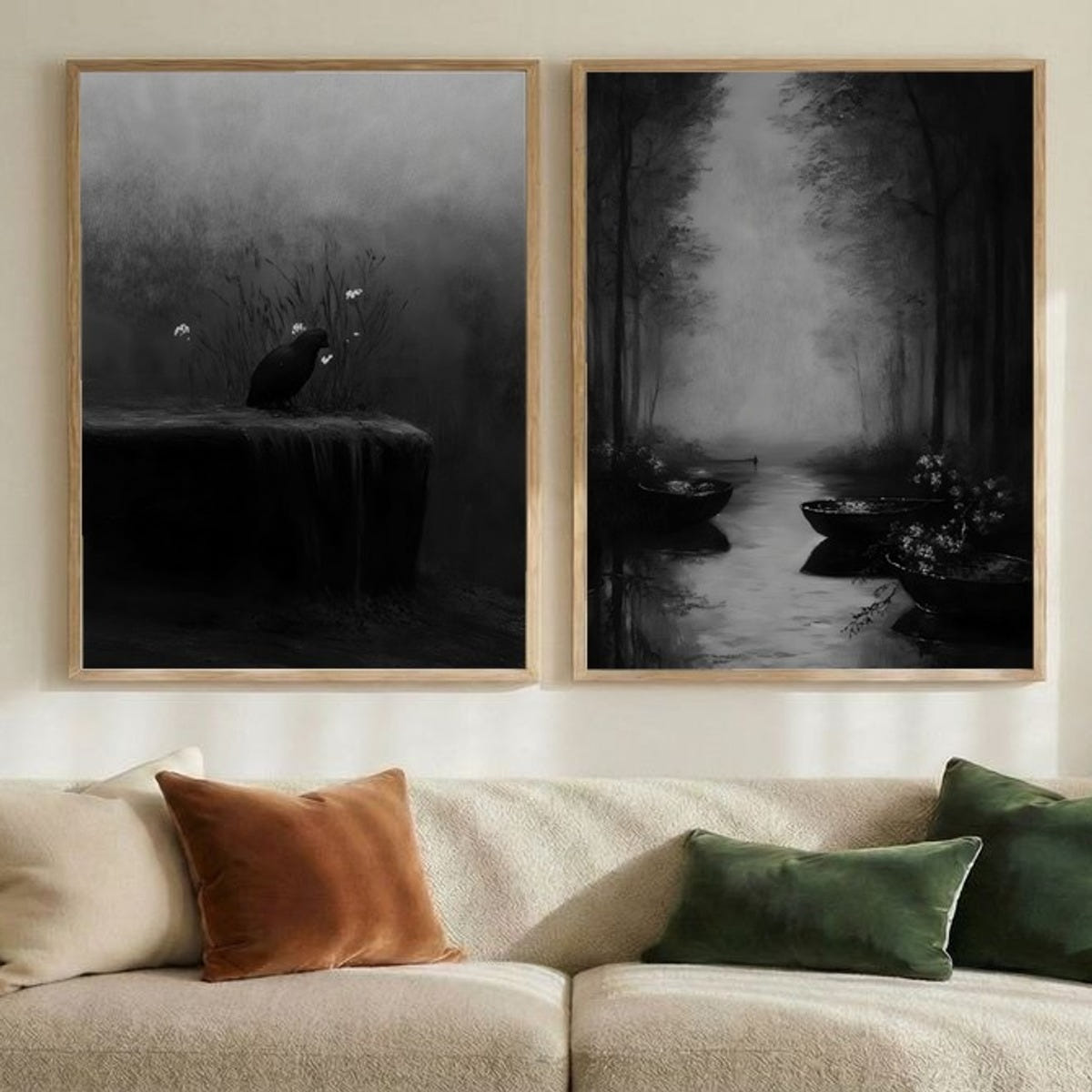 Set of 2 Misty Solitude