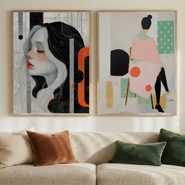 Set of 2 Modern Abstraction