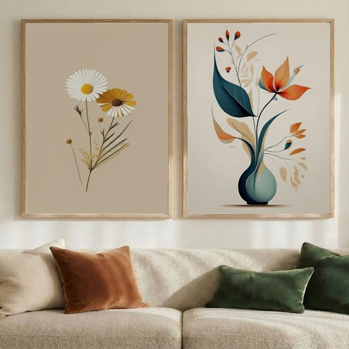 Set of 2 Modern Botanica