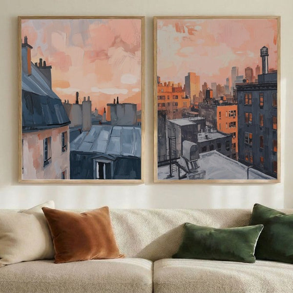 Set of 2 Modern City Hues