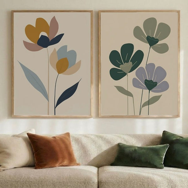 Set of 2 Modern Flora