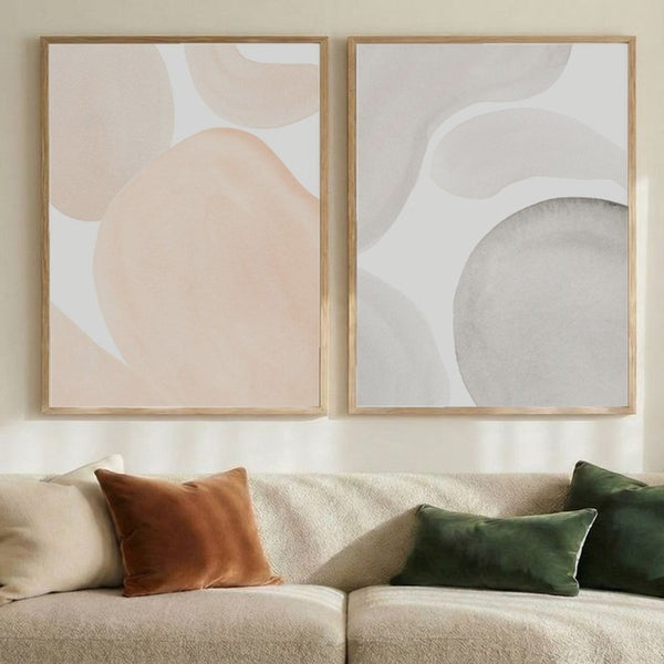 Set of 2 Muted Abstracts