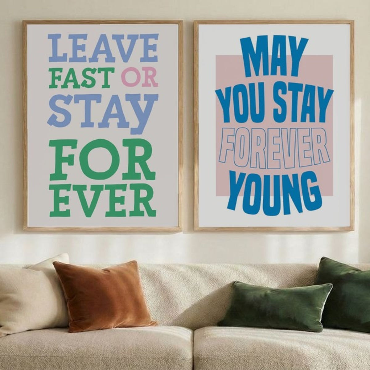 Set of 2 Playful Hues