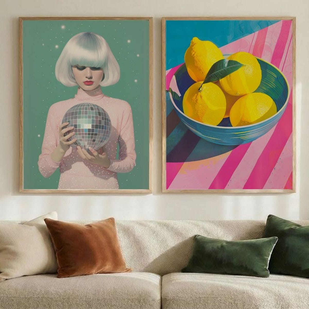 Set of 2 Preppy Pastel Pop