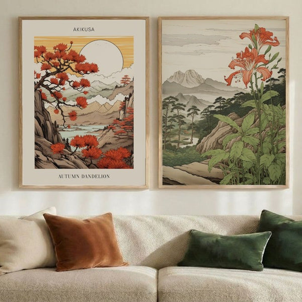 Set of 2 Rustic Eastern Vista