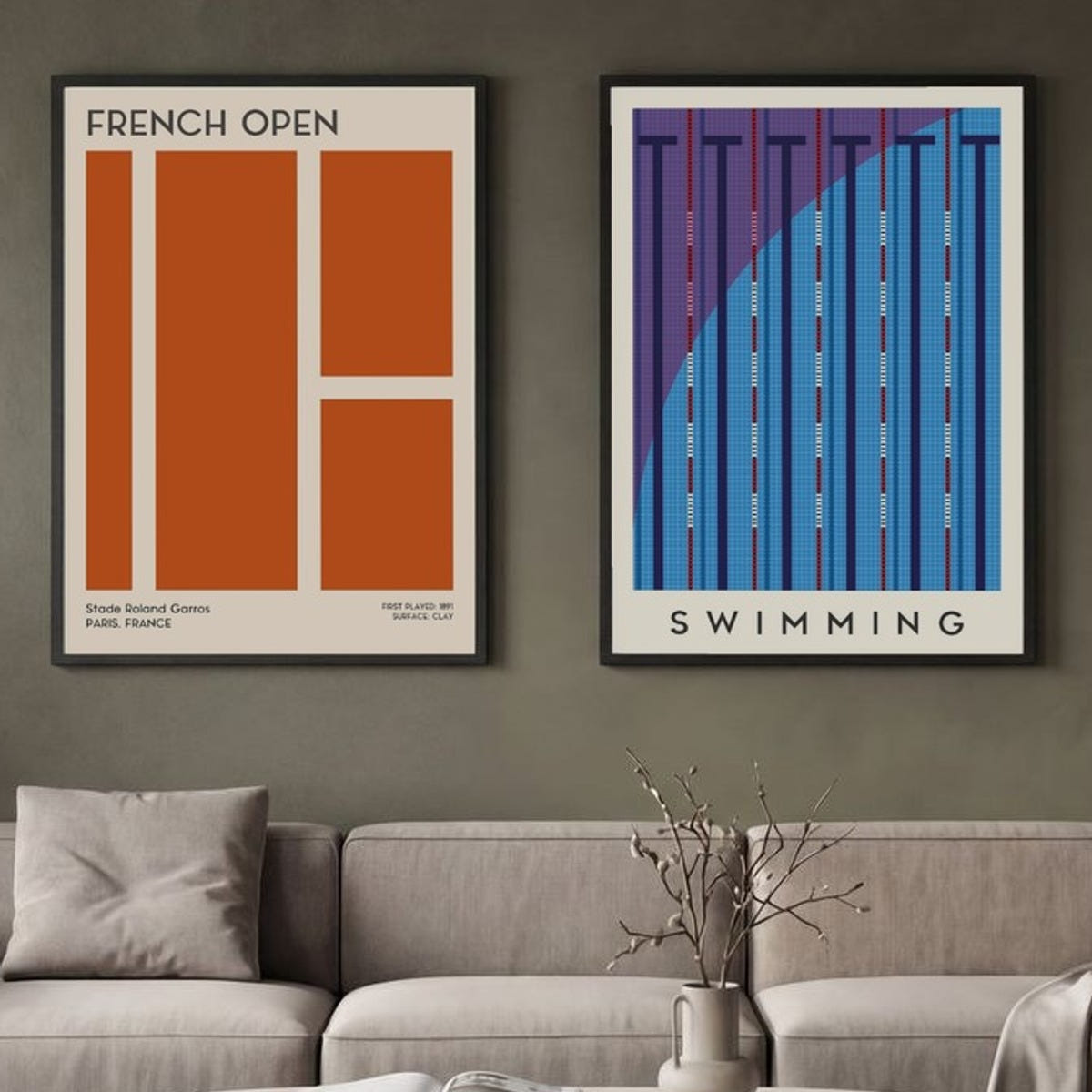 Set of 2 Sportive Contrast