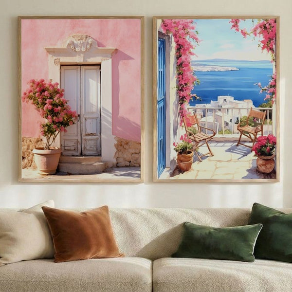 Set of 2 Sunlit Mediterranean