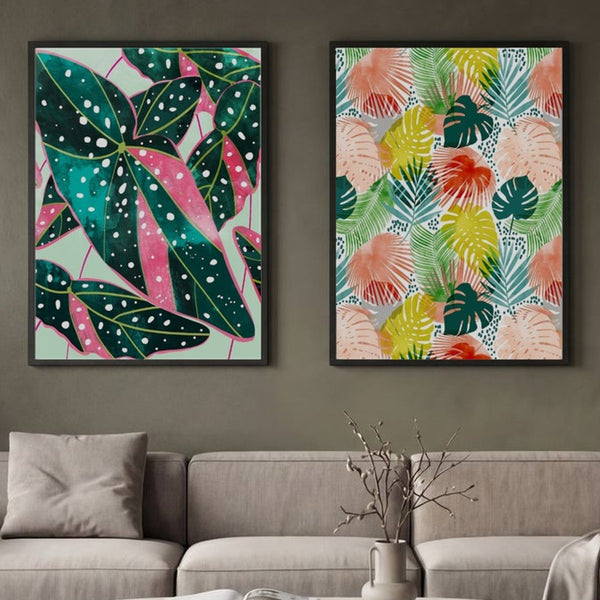Set of 2 Tropical Leaves