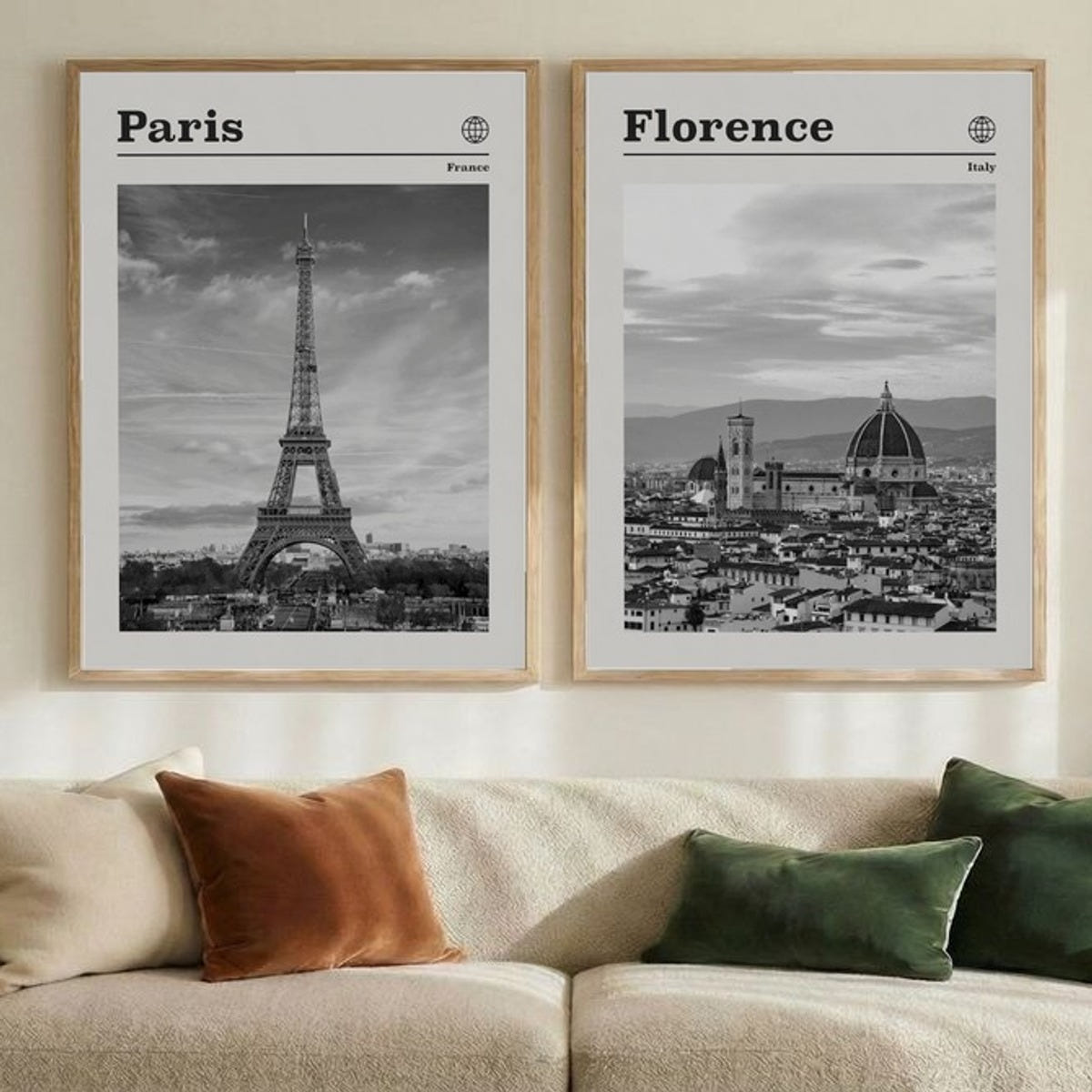 Set of 2 Urban Blackwhite