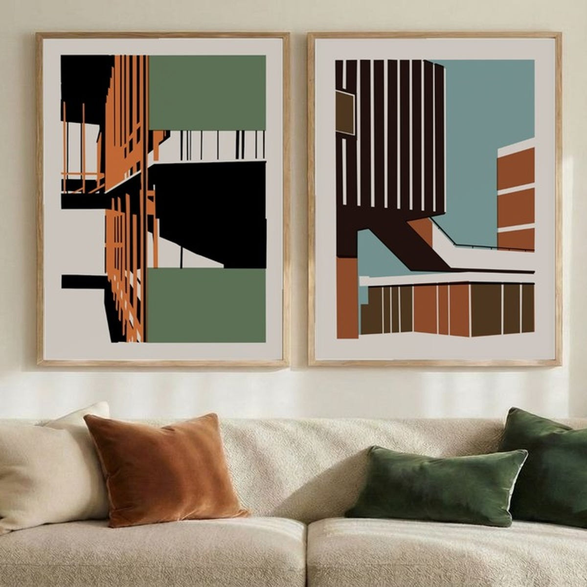 Set of 2 Urban Geometrics