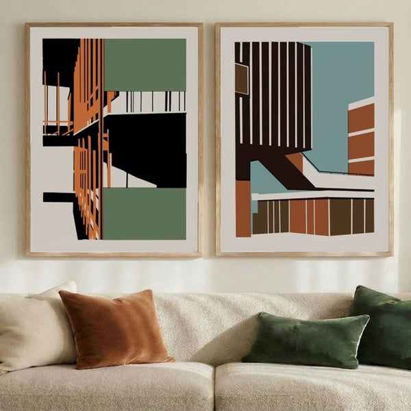Set of 2 Urban Geometrics