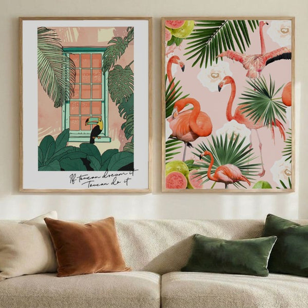 Set of 2 Vibrant Jungle Joy