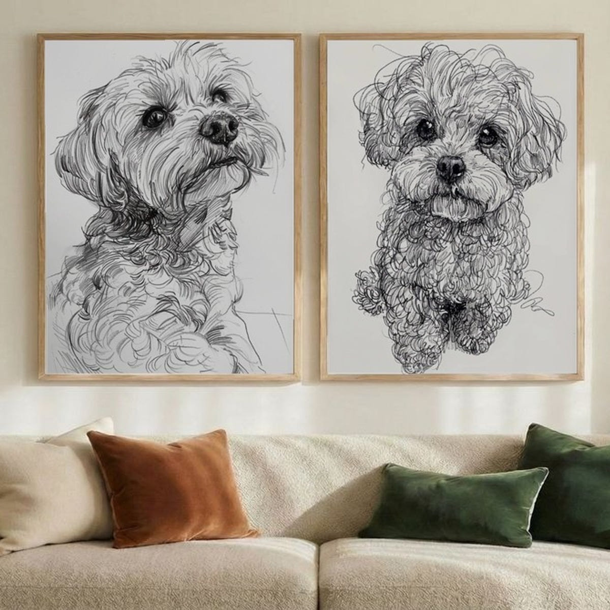 Set of 2 Whimsical Furry Friends