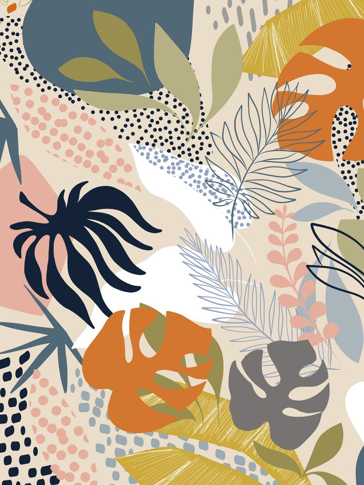 Tropisches Boho-Muster Erdig