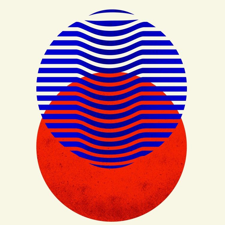 Two Circles Abstract 3