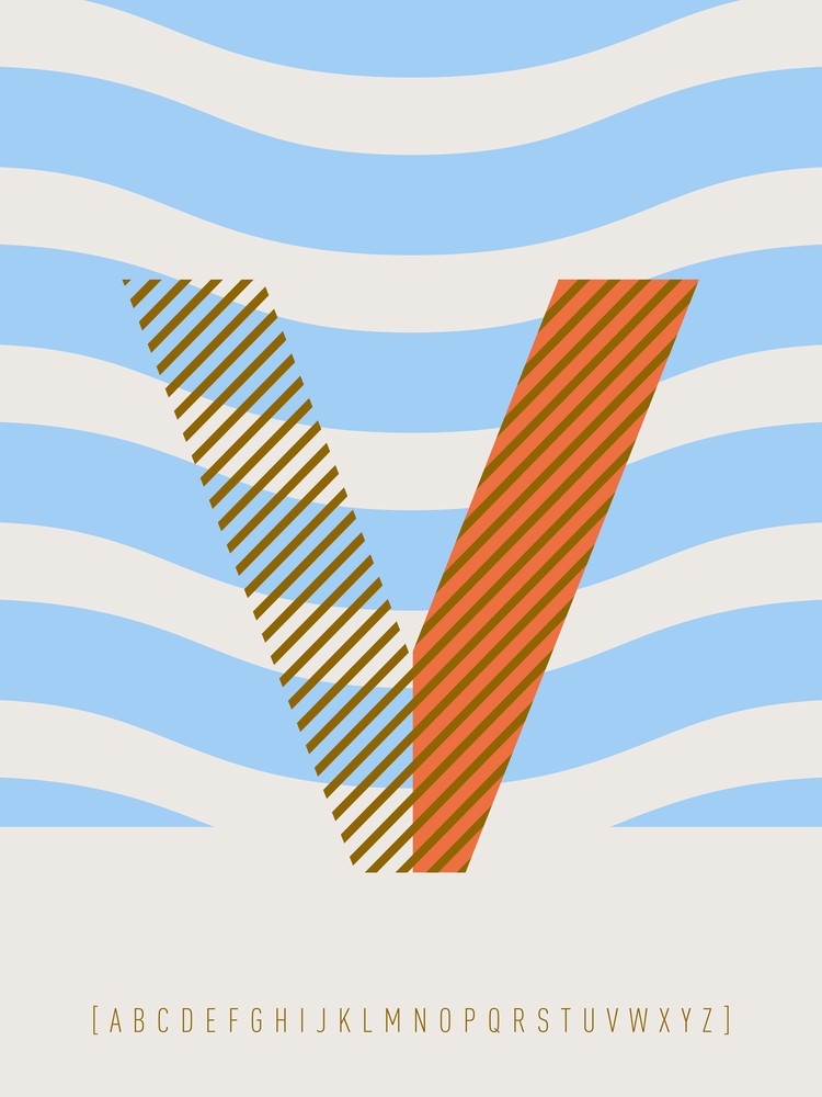 V Typeface Alphabet