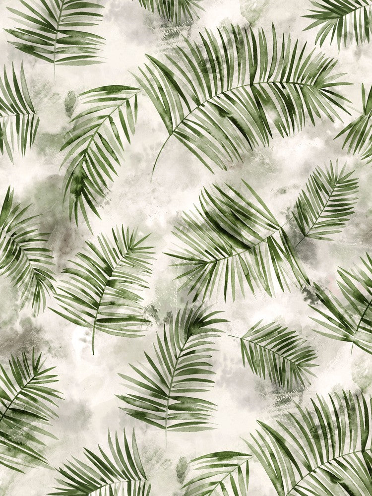 Watercolor Botanical Palms Green