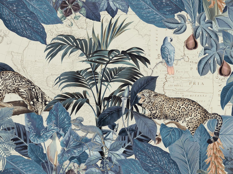 Wild Jungle Cats Blue